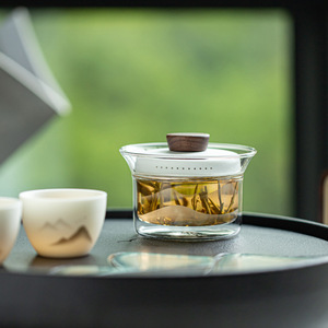 Gaiwan en verre Yuanshan, haute teneur en borosilicate, résistant à la chaleur, avec couvercle, bol à thé portable pour le thé Kung Fu - Product Image 3