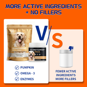 Support à mâcher contre les allergies pour chiens, soulagement naturel des démangeaisons de la peau avec probiotiques, marque privée OEM/ODM, vente en gros en usine - Product Image 2