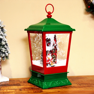 Elonna Resin Christmas <b>Snow</b> Blowing <b>Globe</b> with Music & Lighting Water Spinning Glitter Effect Seasonal Table Decor - Product Image 2