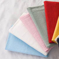 Tissé organique uni résistant à l'eau Double noeud bambou coton lin toile tissu lourd respirant imprimé robe filles
