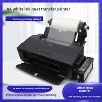 Machine d'impression numérique textile DTF à encre blanche par transfert thermique A3 tout-en-un, imprimante de motifs pour T-shirts de style offset avec tête Epson