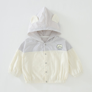 Veste d'été fine et respirante pour bébé, style coréen, à capuche, unisexe, pour nourrissons et tout-<span class=keywords><strong>petits</strong></span> - Product Image 1