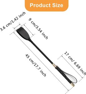 승마용 채찍 18인치 PU 가죽 더블 슬래퍼 승마 액세서리 프리미엄 승마용 채찍 승마 스포츠용 - Product Image 2