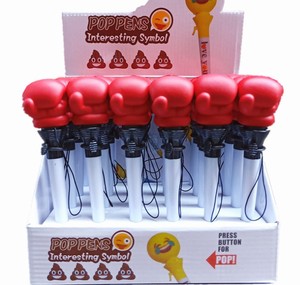 Bolígrafos de Plástico Divertidos con Diseño de Dibujos Animados, Bolígrafos Pop de 0.5 mm, Embalaje Suelto, Coloridos, Multifuncionales, con Pluma, Promocionales - Product Image 1
