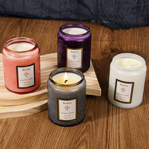 Bonita caja de regalo 100% Nature Soy Scent Blank Oem Scent Tamaño grande Aromaterapia Lujo Cera de soja Velas perfumadas para mujeres - Product Image 6