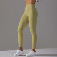 Capri de yoga sans couture pour femme - Taille haute, effet galbant, respirant, double brossage, pour le sport