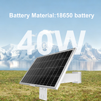 Sistem tenaga surya harga pabrik kualitas tinggi untuk kamera Cctv surya 40W dengan Panel surya baterai Lithium Ternary Internal 20AH