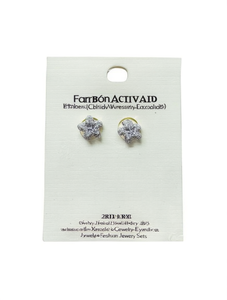 FarrBnACTIVAD Orecchini a fiocco di neve Placcati in argento con strass di cristallo Set di gioielli di moda da donna 2RD-URX - Product Image 1