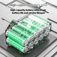 Meuleuse d'angle électrique au lithium rechargeable haute performance avec 2 batteries pour le meulage et l'élimination de la rouille