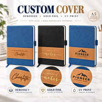 Carnet personnalisé en cuir PU avec logo, couverture rigide et marque-page en ruban pour cadeaux d'affaires – Vente en gros