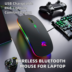 Custom logo Rgb <b>Bluetooth</b> Wireless Inalambrico Souris Sans Fil <b>Mouse</b> 2.4GHz Wireless Rechargeable <b>Mouse</b> for Laptop Computer - Product Image 2