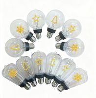 Ampoule LED à filament vintage G30 Edison, culot E26/E27, lumière globe rétro, alimentation DC/AC/solaire, PC OEM, LED décorative personnalisée