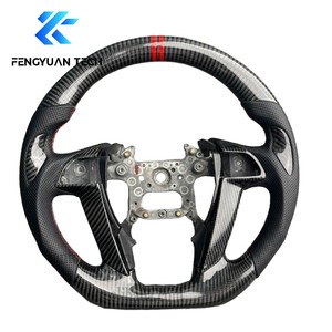 พวงมาลัยคาร์บอนไฟเบอร์แบบฟอร์จสปอร์ตสั่งทำพิเศษ พร้อมไฟ LED และวัสดุอัลคันทาร่า สำหรับรถยนต์ฮอนด้า แอคคอร์ด คูเป้ รุ่นที่ 8 ปี 2007 2008 2009 2010 2011 2012 2013 - Product Image 3