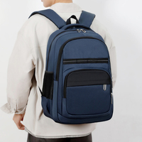 Sac à dos unisexe grande capacité pour ordinateur portable, idéal pour les étudiants (école, université), style tendance, en tissu polyester imperméable