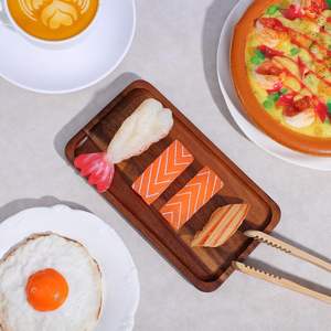 ถาดเสิร์ฟรูปไข่ จานไม้ตกแต่งสำหรับใส่ชา ผลไม้ ผัก ขนมปัง ของหวาน เค้ก ภาชนะบนโต๊ะอาหาร - Product Image 3