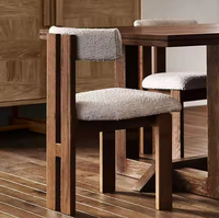 Chaises de salle à manger en bois massif Chaise de salle à manger en bois à cadre en bois massif pour café hôtel