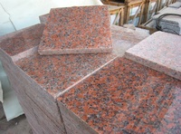 G562 Granit Rouge Poli pour Rampes d'Escalier et Mains Courantes, Sphère de Granit Rouge Feuille d'Érable pour Comptoir de Cuisine