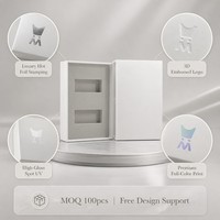 Caixa de Presente Rígida Personalizada em Duas Peças com Inserto de Espuma EVA Branca Fosca, Embalagem Luxuosa para Cosméticos e Fragrâncias, OEM 100pcs MOQ