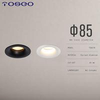 Éclairage de plafond pour appartement, en aluminium moulé sous pression, blanc/noir, GU10, découpe de 65 mm, cadre encastré pour downlight