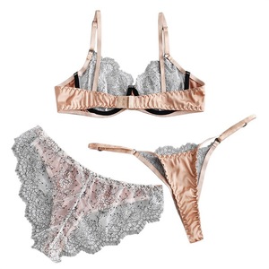 Set <span class=keywords><strong>Intimo</strong></span> da <span class=keywords><strong>Donna</strong></span> Traspirante in Pizzo ODM OEM all'Ingrosso, Reggiseno e Mutandine da <span class=keywords><strong>Donna</strong></span> - Product Image 5
