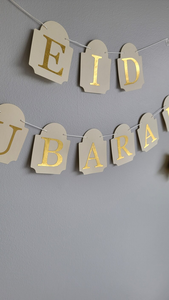 Décoration murale <span class=keywords><strong>Eid</strong></span> <span class=keywords><strong>Mubarak</strong></span> fête musulmane bannières en feuille d'or islamique Hajj <span class=keywords><strong>Mubarak</strong></span> Bunting Ramadan <span class=keywords><strong>guirlande</strong></span> en papier - Product Image 3