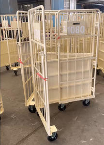 כבד כבל פלדה מתקפל כבל אחסון גליל מיכל קריסה מתמוטט מלון עם גלגלים וכלוב גליל מזרן - Product Image 4