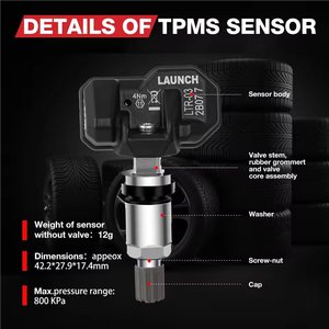 For Wholesale <strong>Launch</strong> <strong>X431</strong> 2in1 LTR-03 RF Sensor 315MHz/433MHz Tire Repair Tire Pressure Monitoring System <strong>TPMS</strong> Universal Sensor - Product Image 3