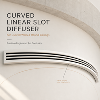 Diffuseur d'air linéaire incurvé moderne, grille personnalisée en arc pour plafond rond et mur courbé, en alliage d'aluminium, installation facile