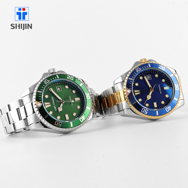 Wristwatch Factory Fashionable 43Mm Mechanical Men Automatic Stainless Steel Watches for Men Luminous Reloj Sport Rotating Watch