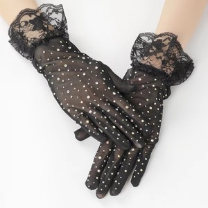 En gros, Costume d'été respirant pour <span class=keywords><strong>femme</strong></span>, sexy, noir et blanc, en dentelle et résille, orné de strass, pour mariage, fête d'Halloween, cyclisme et activités de plein air - Product Image 6