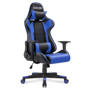 Büromöbel Lordos stütze und Kopfstützen kissen Gaming Chair Drehbarer Liege Racing High Black Gaming Gamer Chair