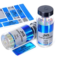 Autocollants personnalisés pour flacons vides de 3 ml et 10 mg, en vinyle imperméable de luxe, avec logo personnalisé, imprimés, pour flacons de peptides.