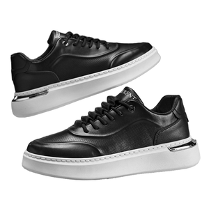 Zapatos Casuales de PU para Hombre, Tendencia de Moda de Verano, Transpirables, con Suela Gruesa, Ligeros, con Soporte de Arco, Impermeables, Antideslizantes, que Aumentan la Altura - Product Image 1