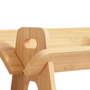 Estante de herramientas rústico Simple de madera maciza tipo de pie estante de escritorio ecológico plegable de tres niveles pequeño almacenamiento ahorro de espacio titulado - Product Image 5