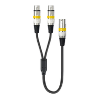 1 X Kabel Splitter XLR Male ke 2 X XLR Female 50CM 0.5m