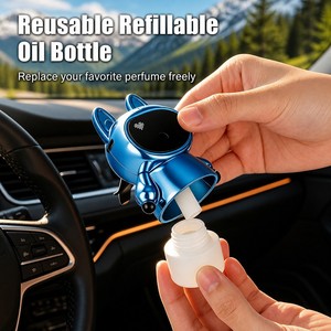 For Odor Removal Freshening Robot Bunny <strong>Car</strong> Air Freshener <strong>Diffuser</strong> 4 Level Mist Adjustment Fresh Long Lasting Scent - Product Image 5