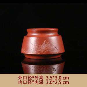 Mini pot à fleurs Zisha, taille pouce, magnifiquement sculpté, pour bonsaï - Product Image 3