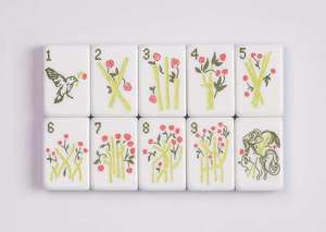 Juego de Fichas de Mahjong Americanas de Lujo, 160 Piezas, Portátil, Diseño Coquette con Lazo, Rosa Pastel y Azul, Entretenimiento para Chicas - Product Image 5