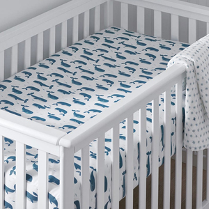 Drap-housse en coton biologique pour lit de bébé, housse de literie pour berceau, matelas à langer imprimé pour les soins aux bébé<span class=keywords><strong>s</strong></span> - Product Image 2