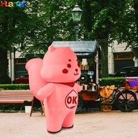 Costume d'ours gonflable mignon en plein air jouet en peluche professionnel dessin animé gonflable OEM jeu de rôle Costume de défilé de rue expédition rapide