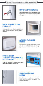LIYI معتمد للاستخدام المختبري بالتحكم في درجة الحرارة العالية CE درجة 1200C سعر فرن كشكشة صغير للمعالجة الحرارية - Product Image 4