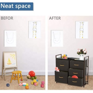 Organisateur de superpositions <span class=keywords><strong>à</strong></span> 5 tiroirs, <span class=keywords><strong>tour</strong></span> de rangement en tissu et commode pour meubles de chambre <span class=keywords><strong>à</strong></span> coucher - Product Image 4