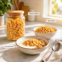 Gefreeze-droogde mango's, knapperige tropische fruitsnack, muesli, pap, smoothie bowl, superfood, bulk, groothandel, export