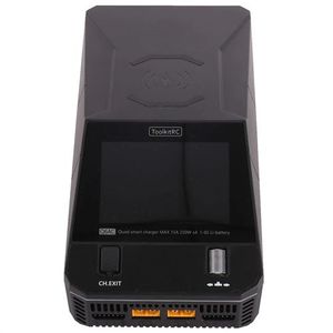 Cargador ToolkitRC Q6AC 250W 65W USB 15W para Baterías LiPo/LiHV/LiFe/Lion/LTO 1-6S, 4 Canales, Entrada CA 100-240V, Reciclaje, Corriente de Balanceo 800mA - Product Image 4