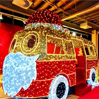 Grand train lumineux de Noël 3D pour les attractions des parcs à thème, les paysages commerciaux et les installations de vacances