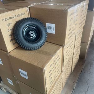 Solid Rubber Pneumatic Tires 300mm Diameter 6204 Bearing Steel Industrial Caster Wheels Durable Handcart Use - Product Image 3