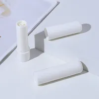 مخصص فارغة بيضاء 5 مللي البلاستيك الشفاه أنبوب بلسم أبيض