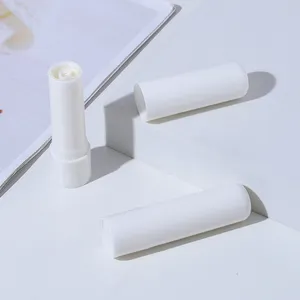 Пустые белые пластиковые тюбики для бальзама для губ на заказ, 5 мл, белые