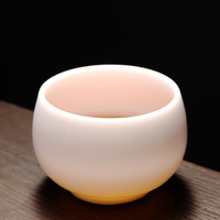 Tasse à thé en porcelaine Ice Jade, céramique chinoise émaillée blanche, tasse de maître, tasse de dégustation Kung Fu, 5 formes