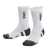 Créez votre propre logo Sport Sox Design Logo personnalisé Chaussettes de sport de basket-ball Chaussettes en coton athlétique Crew de haute qualité